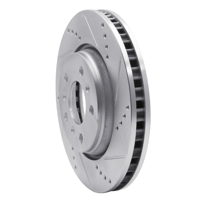 R1 Concepts R1 04-09 Buick Terraza Front Right Drilled & Slotted Silver Brake Rotor