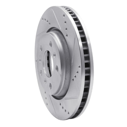 R1 Concepts R1 04-09 Buick Terraza Front Right Drilled & Slotted Silver Brake Rotor