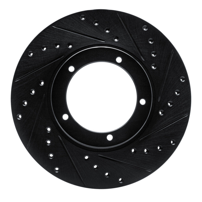 R1 Concepts R1 67-88 Porsche 911 Front Right Drilled & Slotted Black Brake Rotor
