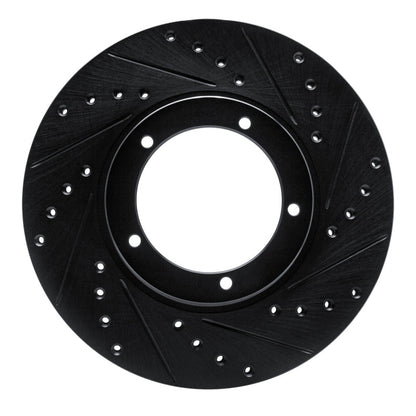 R1 Concepts R1 67-88 Porsche 911 Front Right Drilled & Slotted Black Brake Rotor