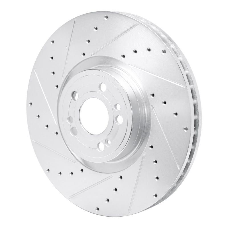 R1 Concepts R1 20-26 Mercedes-Benz GLE350 Front Left Drilled & Slotted Silver Brake Rotor