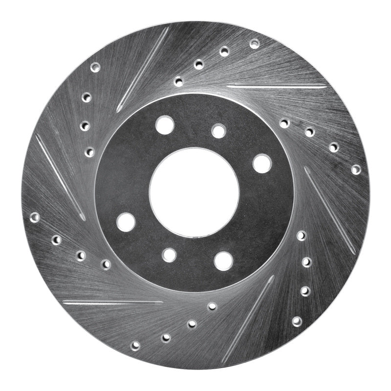 R1 Concepts R1 93-06 Infiniti G20 Front Left Drilled & Slotted Silver Brake Rotor