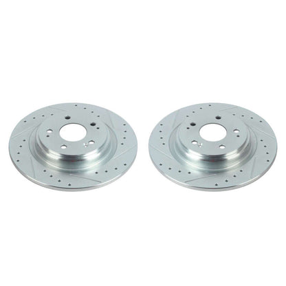 PowerStop Power Stop 17-20 Acura MDX Rear Evolution Drilled & Slotted Rotors - Pair