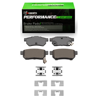 R1 Concepts R1 85-89 Acura Integra Rear Performance Sport Pads & Hardware Kit