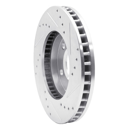 R1 Concepts R1 90-97 Buick Park Avenue Front Left Drilled & Slotted Silver Brake Rotor