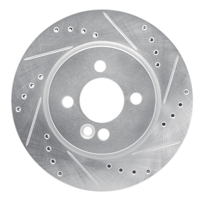R1 Concepts R1 02-08 Mini Cooper (Excl Clubman) Front Right Drilled & Slotted Silver Brake Rotor