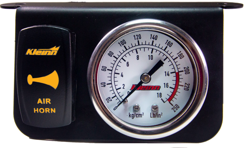 Kleinn Air Horns Kleinn Panel Mounted 160 PSI Gauge w/ an Illuminated AMBER Momentary Rocker Switch