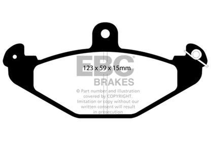 EBC 92-00 Dodge Viper 8.0 Redstuff Rear Brake Pads