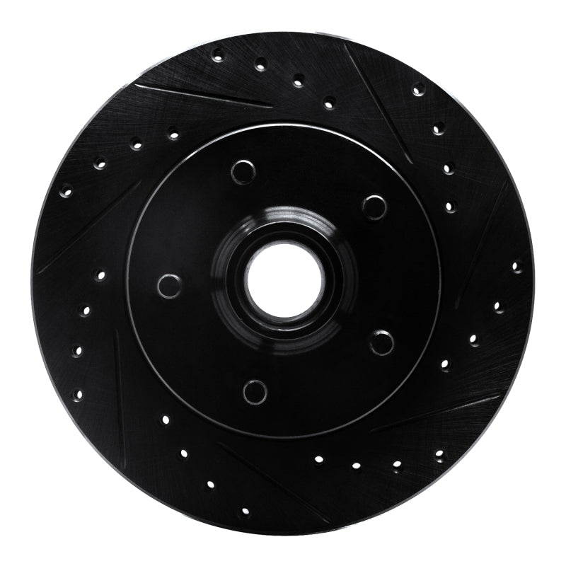 R1 Concepts R1 88-91 Chevrolet C1500 Front Right Drilled & Slotted Black Brake Rotor