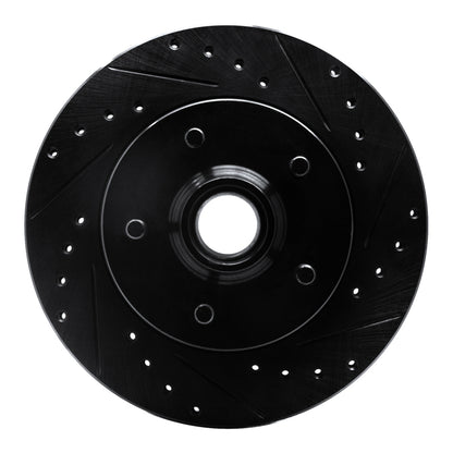 R1 Concepts R1 88-91 Chevrolet C1500 Front Right Drilled & Slotted Black Brake Rotor