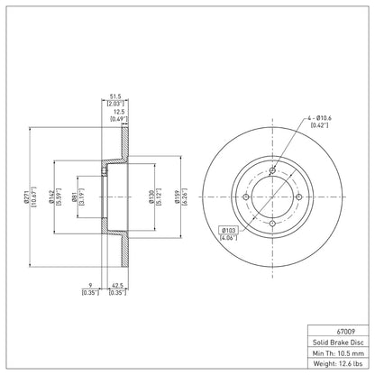 DFC 70-73 Nissan 240Z Front Brake Rotor