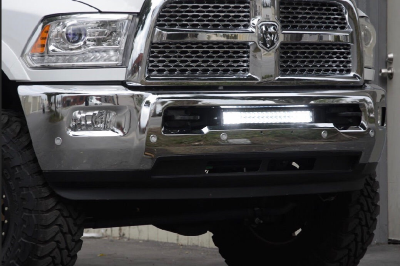 Cali Raised LED Cali Raised 10-18 Dodge Ram 2500/3500 22 Bumper Hidden Led Light Bar Brackets Kit For - W/ 5D Opti