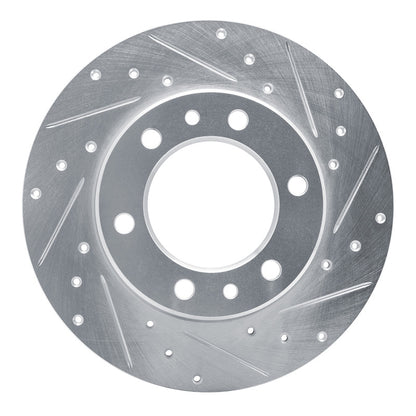 R1 Concepts R1 81-85 Toyota Pickup Front Right Drilled & Slotted Silver Brake Rotor