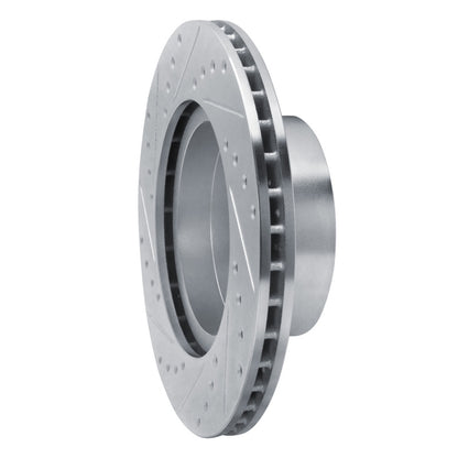 R1 Concepts R1 82-88 BMW 528E Front Right Drilled & Slotted Silver Brake Rotor