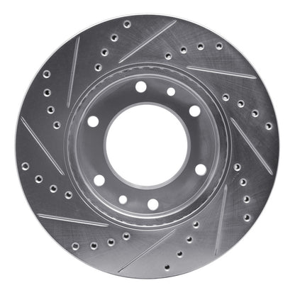 R1 Concepts R1 06-14 Hyundai Entourage Front Right Drilled & Slotted Silver Brake Rotor