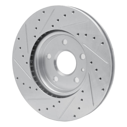 R1 Concepts R1 06-15 Lexus IS250 Rear Right Drilled & Slotted Silver Brake Rotor