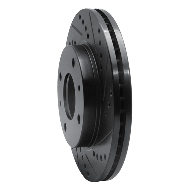 R1 Concepts R1 01-03 Hyundai Sonata Front Right Drilled & Slotted Black Brake Rotor