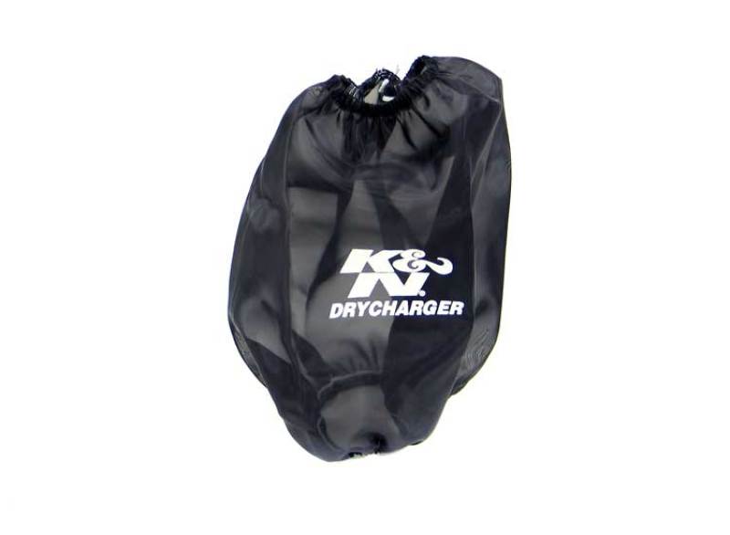 K&N Engineering K&N Black Drycharger Round Tapered Air Filter Wrap 5in Top ID / 7.5in Base ID / 8in Height