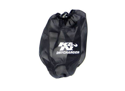 K&N Engineering K&N Black Drycharger Round Tapered Air Filter Wrap 5in Top ID / 7.5in Base ID / 8in Height