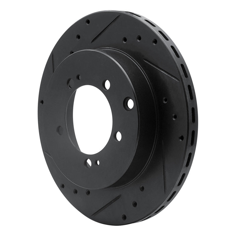 R1 Concepts R1 91-93 Dodge STEALTH Rear Left Drilled & Slotted Black Brake Rotor