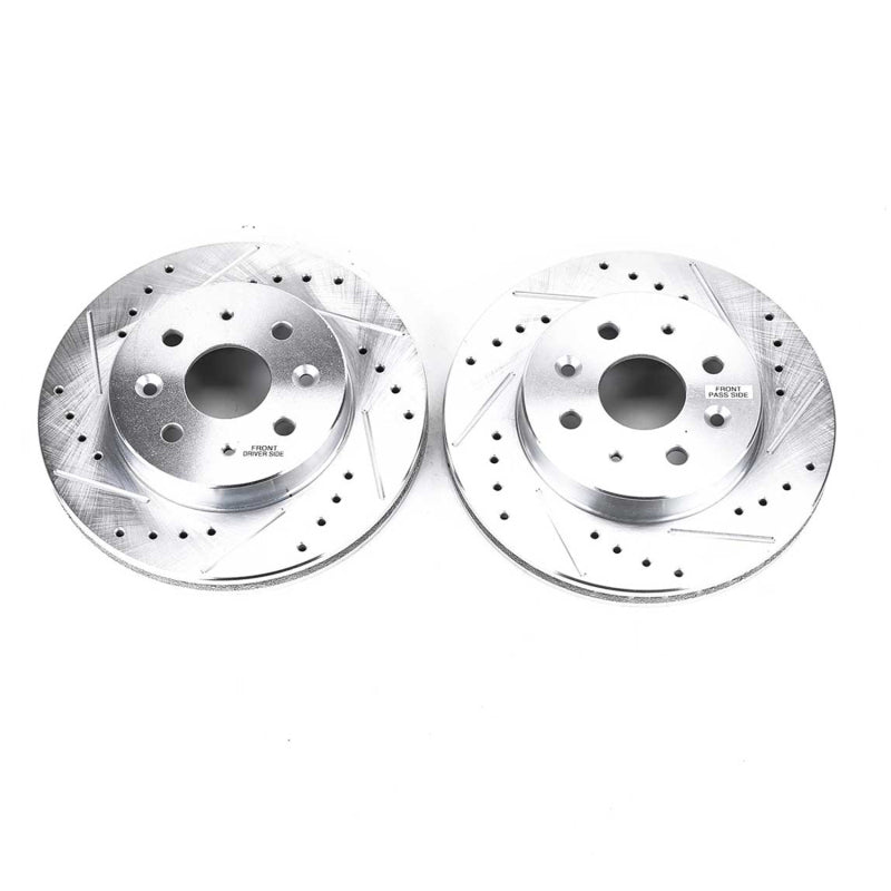 PowerStop Power Stop 03-05 Kia Rio Front Evolution Drilled & Slotted Rotors - Pair