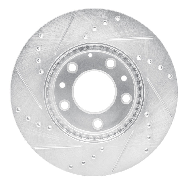 R1 Concepts R1 03-05 Mazda 6 Front Right Drilled & Slotted Silver Brake Rotor