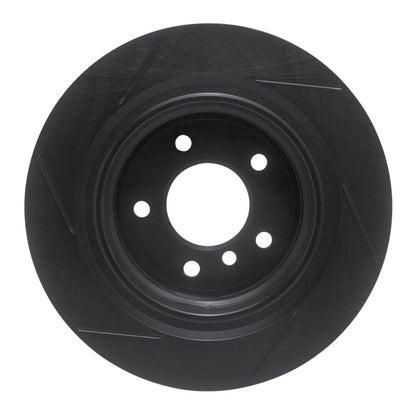 R1 Concepts R1 95-02 BMW M3 Rear Left Slotted Black Brake Rotor