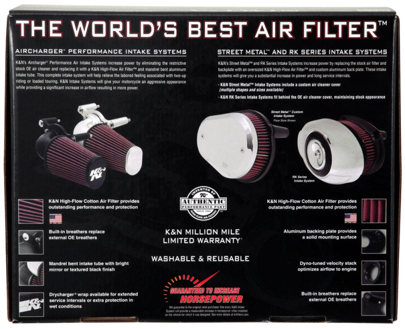 K&N Engineering K&N FIPK H/D Touring Models 2017-2018 BLACK Performance Air Intake System