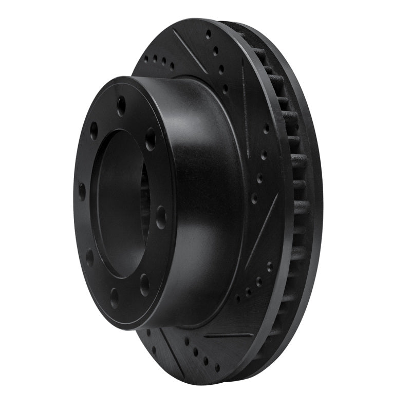 R1 Concepts R1 99-05 Ford F-250 4WD (Super Duty) Front Right Drilled & Slotted Black Brake Rotor