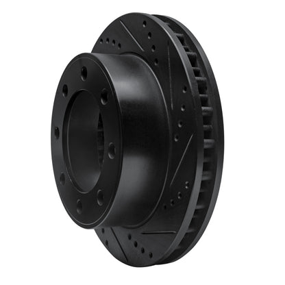 R1 Concepts R1 99-05 Ford F-250 4WD (Super Duty) Front Right Drilled & Slotted Black Brake Rotor