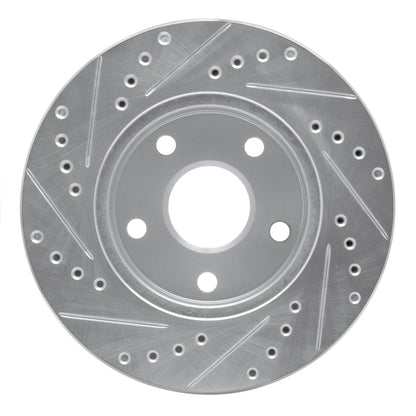 R1 Concepts R1 91-96 Toyota Previa Front Right Drilled & Slotted Silver Brake Rotor