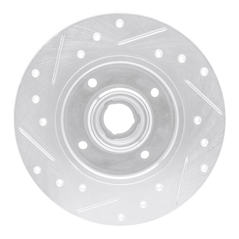 R1 Concepts R1 85-02 Volkswagen CORRADO Rear Right Drilled & Slotted Silver Brake Rotor