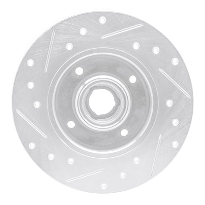 R1 Concepts R1 85-02 Volkswagen CORRADO Rear Right Drilled & Slotted Silver Brake Rotor