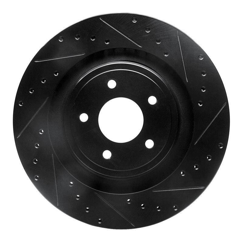 R1 Concepts R1 08-14 Chrysler 200 Front Right Drilled & Slotted Black Brake Rotor