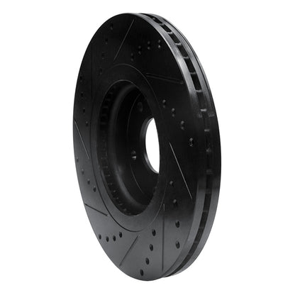 R1 Concepts R1 15-21 Kia Sedona Front Right Drilled & Slotted Black Brake Rotor