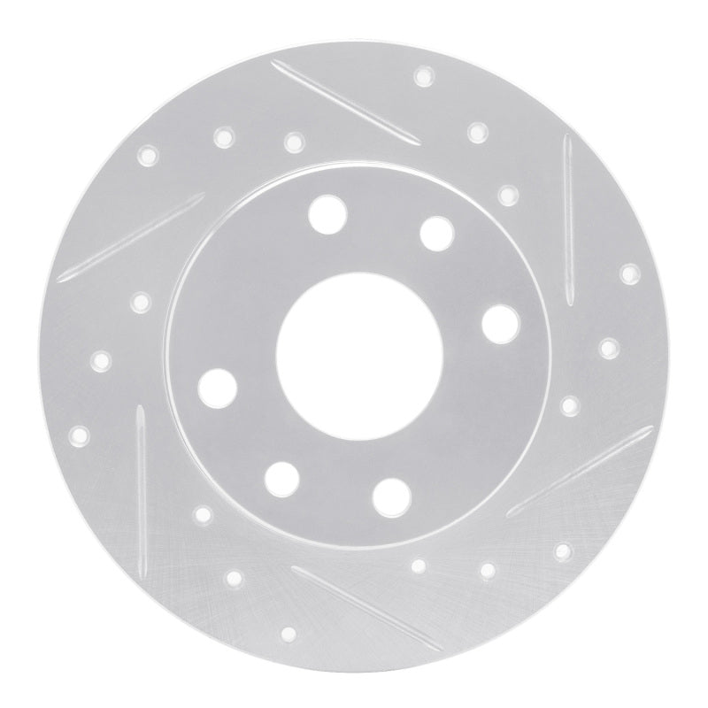 R1 Concepts R1 85-89 Chevrolet SPECTRUM Front Right Drilled & Slotted Silver Brake Rotor