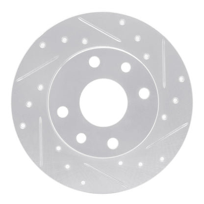 R1 Concepts R1 85-89 Chevrolet SPECTRUM Front Right Drilled & Slotted Silver Brake Rotor