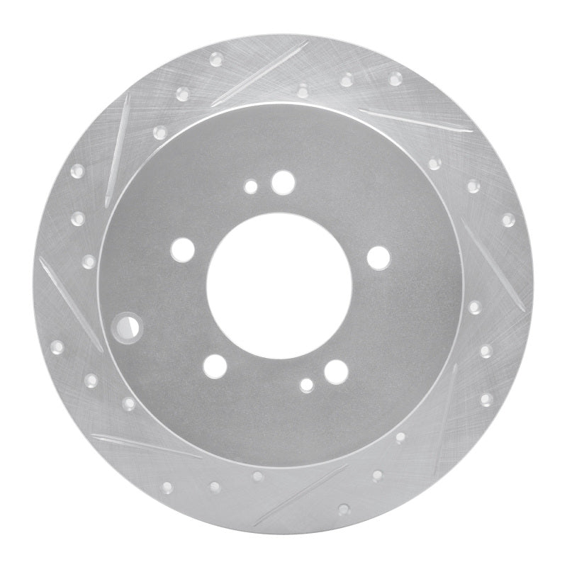 R1 Concepts R1 07-15 Mitsubishi Outlander Rear Left Drilled & Slotted Silver Brake Rotor