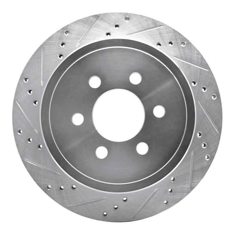 R1 Concepts R1 03-03 Dodge Durango Rear Left Drilled & Slotted Silver Brake Rotor