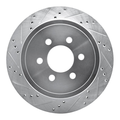 R1 Concepts R1 03-03 Dodge Durango Rear Left Drilled & Slotted Silver Brake Rotor