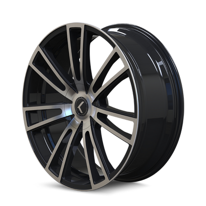 Kraze Wheels Kraze KR183 Spectra 18x8 / 5x112/120 BP / 40mm Offset / 74.1mm Hub Gloss Black Machined Wheel