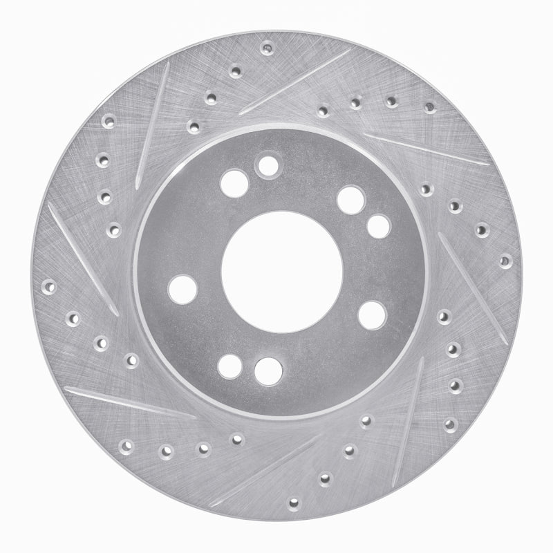 R1 Concepts R1 84-95 Mercedes-Benz 260E Front Left Drilled & Slotted Silver Brake Rotor