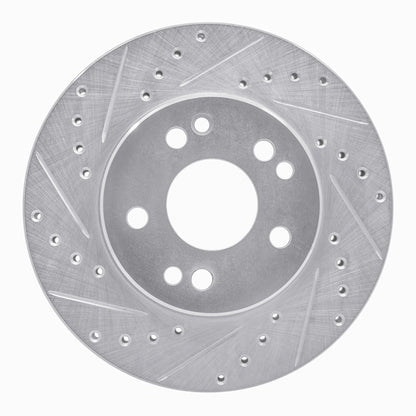 R1 Concepts R1 84-95 Mercedes-Benz 260E Front Left Drilled & Slotted Silver Brake Rotor