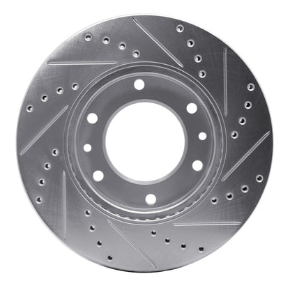 R1 Concepts R1 06-14 Hyundai Entourage Front Left Drilled & Slotted Silver Brake Rotor