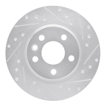 R1 Concepts R1 01-03 Volkswagen EuroVan Rear Right Drilled & Slotted Silver Brake Rotor