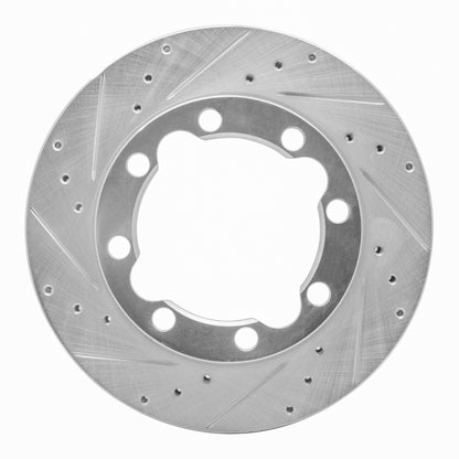 R1 Concepts R1 88-00 Chevrolet Suburban 1500 Front Left Drilled & Slotted Silver Brake Rotor