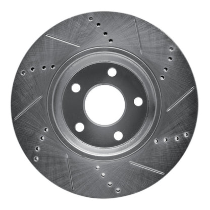 R1 Concepts R1 04-12 Chevrolet HHR Front Left Drilled & Slotted Silver Brake Rotor