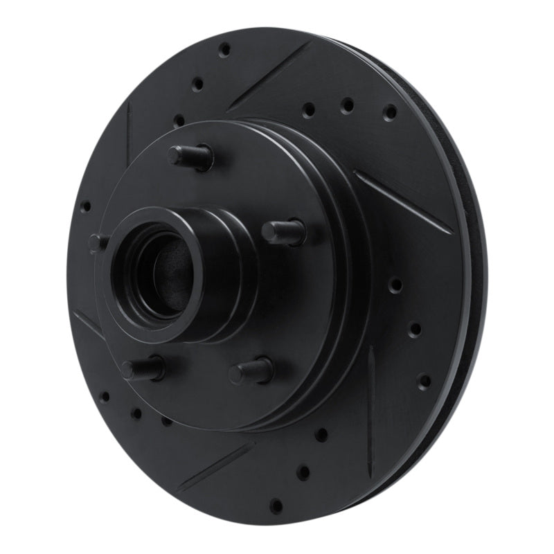 R1 Concepts R1 78-78 Buick Regal Front Left Drilled & Slotted Black Brake Rotor