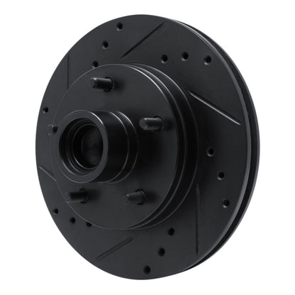 R1 Concepts R1 78-78 Buick Regal Front Left Drilled & Slotted Black Brake Rotor