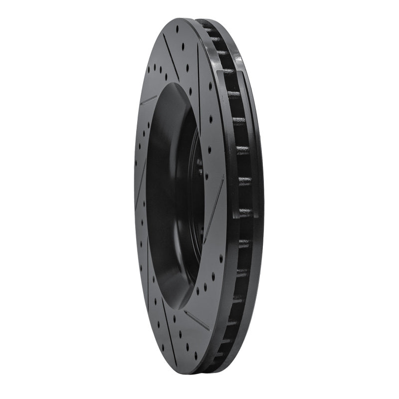 R1 Concepts R1 11-25 Dodge Durango Front Left Drilled & Slotted Black Brake Rotor